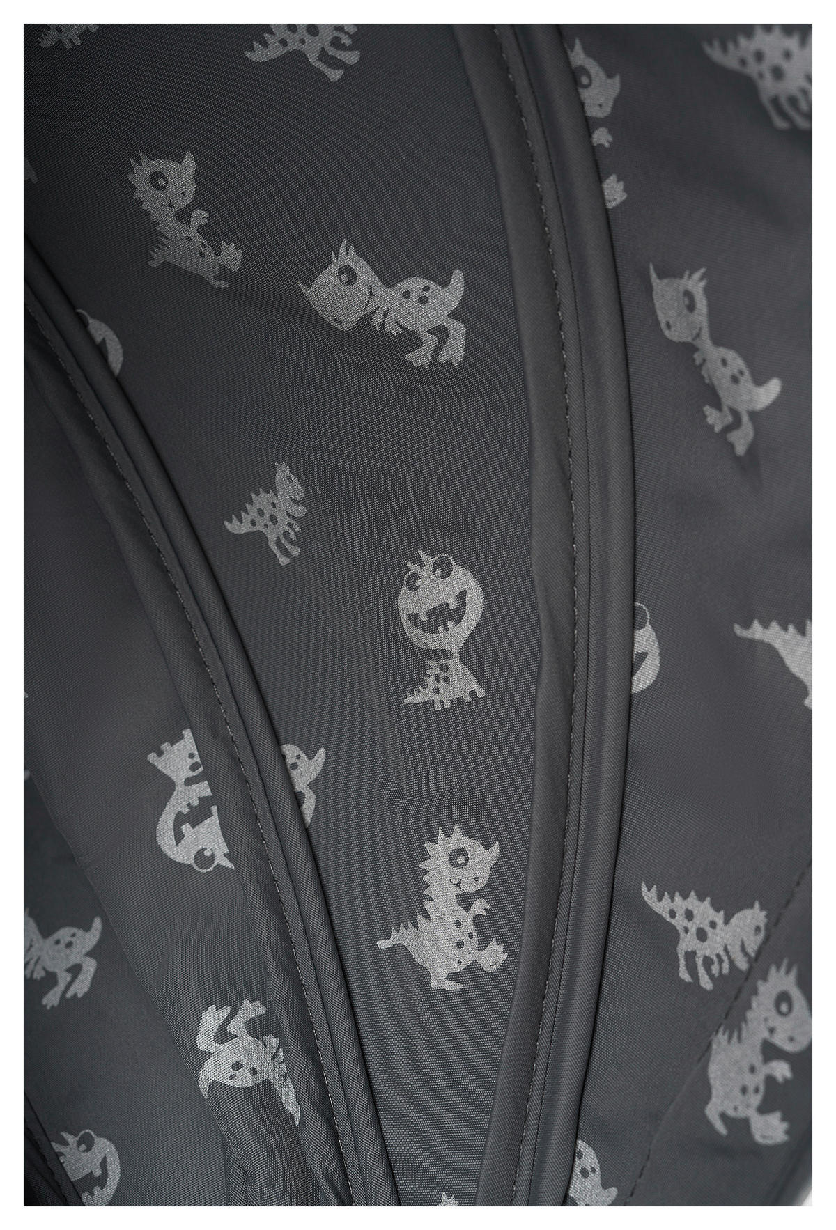 BUGGY Boogy 2 Monster  - Hellgrau/Schwarz, Basics, Textil/Metall (51/105/84,5cm) - Osann