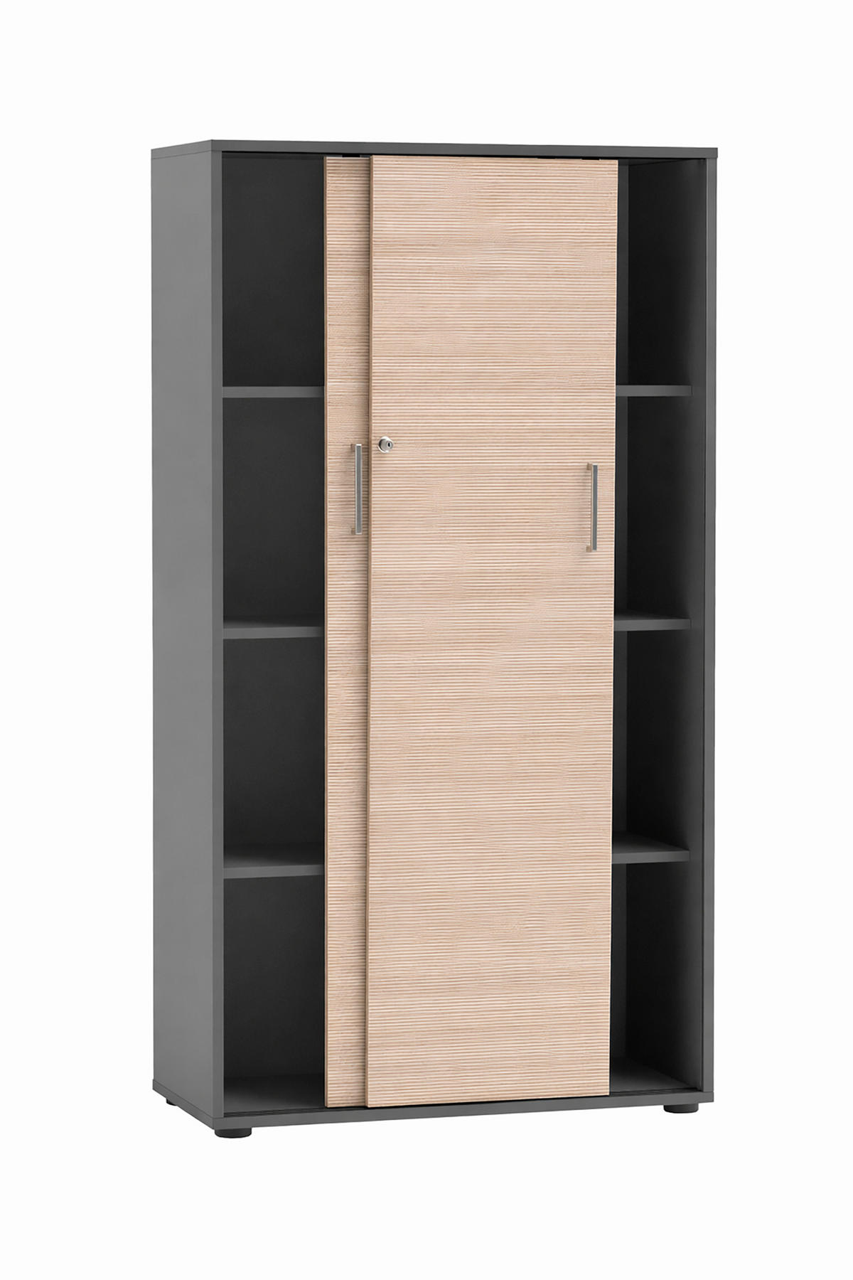 AKTENSCHRANK Anthrazit, Beige  - Beige/Anthrazit, MODERN, Holzwerkstoff (80,1/150/38,2cm) - MID.YOU