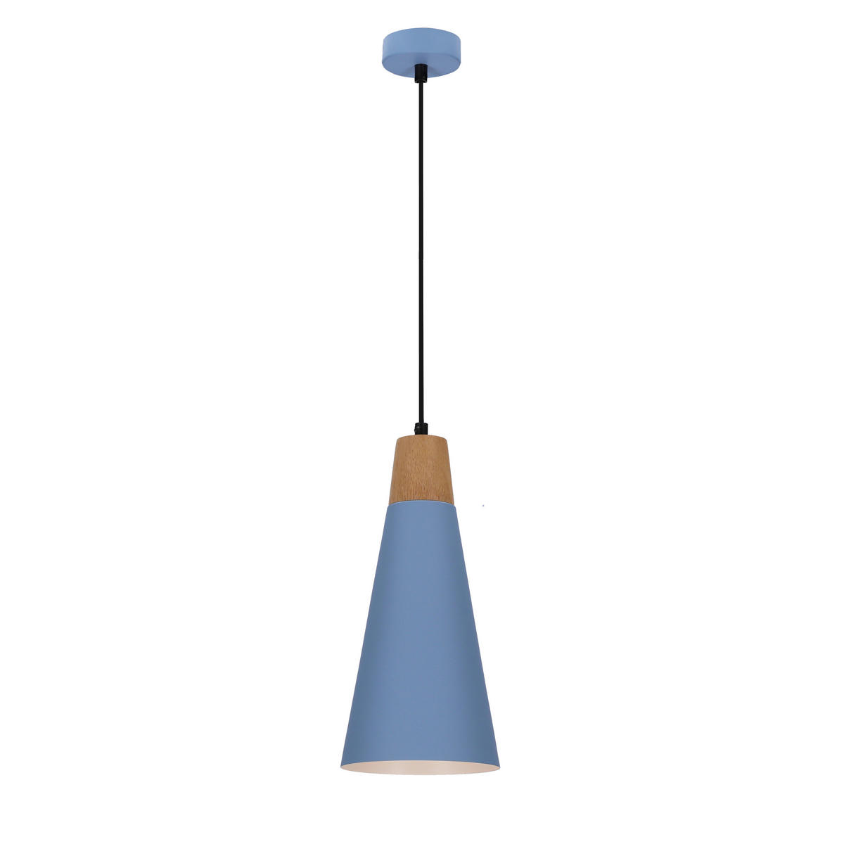 PENDELLAMPA Faro 15/15/90 cm  - ljusblå/svart, Trend, metall (15/15/90cm)