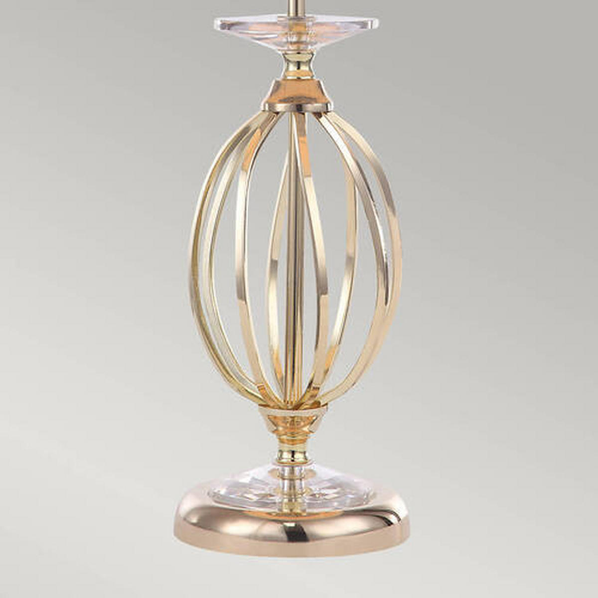 TISCHLEUCHTE - Messingfarben, Konventionell, Textil/Metall (36/58cm) - Elstead Lighting