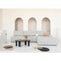 ECKSOFA  in Taupe  338/184 cm  - Taupe/Schwarz, Design, Textil (338/184cm) - MID.YOU