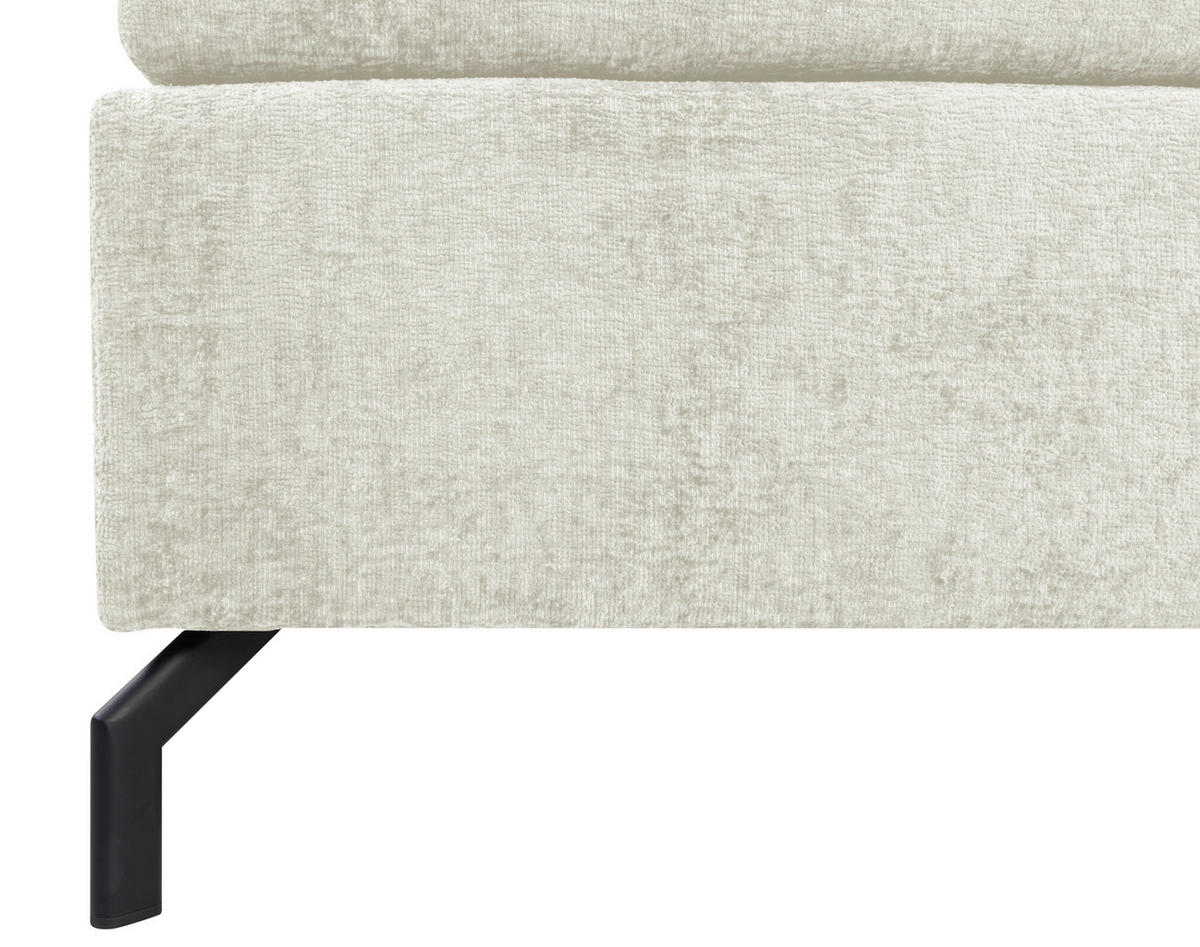 BOXSPRINGBETT 140/200 cm  in Greige  - Greige/Schwarz, Design, Textil/Metall (140/200cm) - Esposa