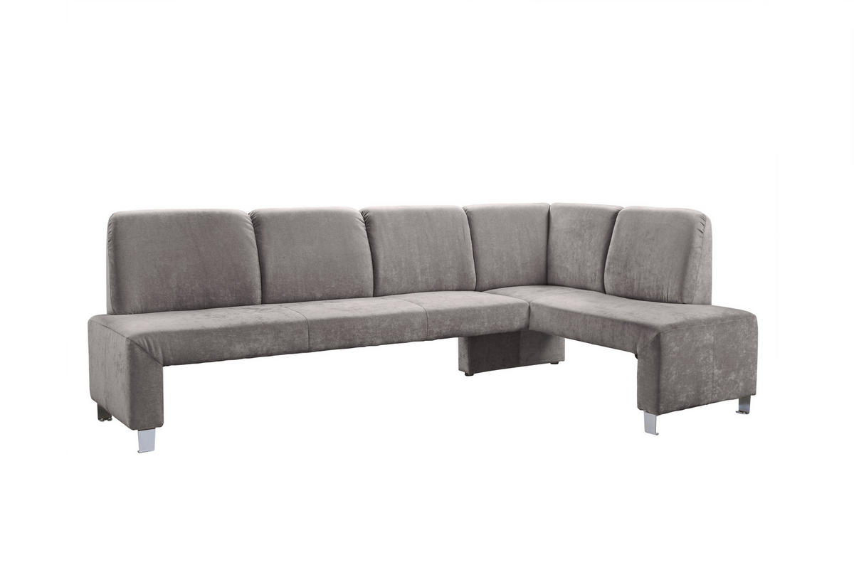 KLUPA KUTNA  svijetlo smeđa, cappuccino  drvo, tekstil, drvni materijal      - srebrne boje/svijetlo smeđa, Moderno, drvni materijal/drvo (243/158cm) - Livetastic