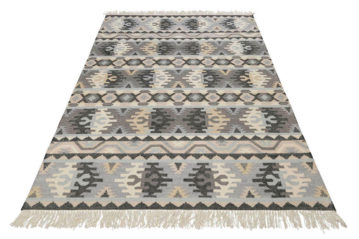 HANDWEBTEPPICH 300/400 cm Balou Hellgrau, Beige  - Beige/Hellgrau, KONVENTIONELL, Textil (300/400cm)