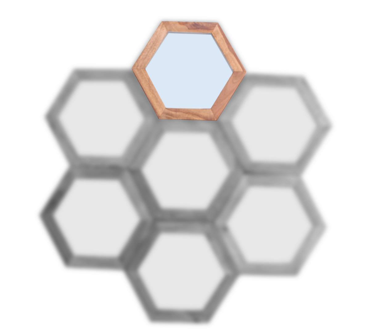 SPIEGEL 35/35/4 cm  - Naturfarben, Design, Glas/Holz (35/35/4cm) - MID.YOU