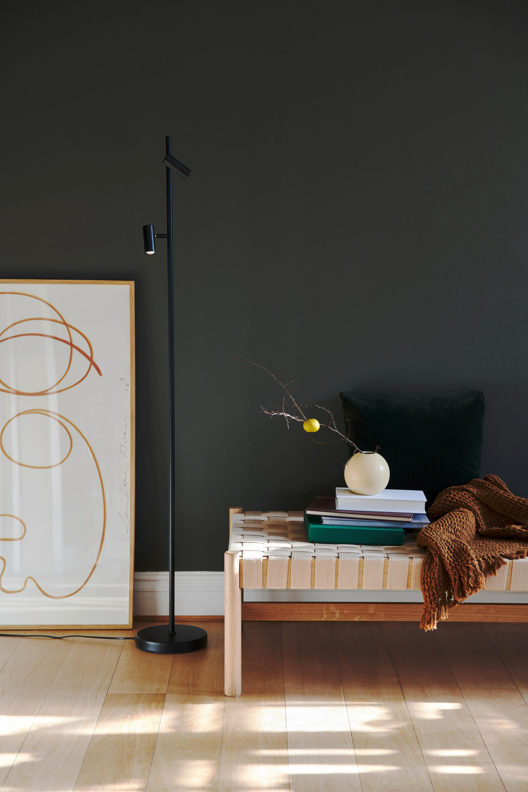 LED-STEHLEUCHTE    - Schwarz, Design, Metall (141cm) - Nordlux
