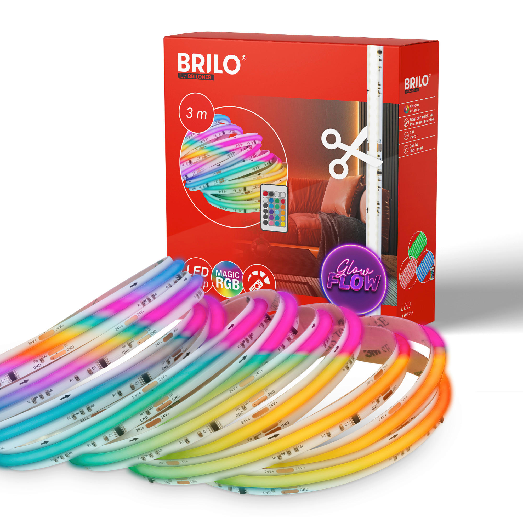 LED TRAKA Cob  - bijela, Basics, plastika (300cm)