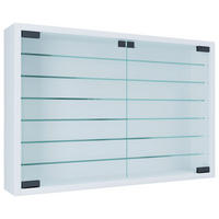 VÄGGHÄNGT VITRINSKÅP i vit   - vit, Modern, trämaterial/glas (60/40/10cm) - MID.YOU