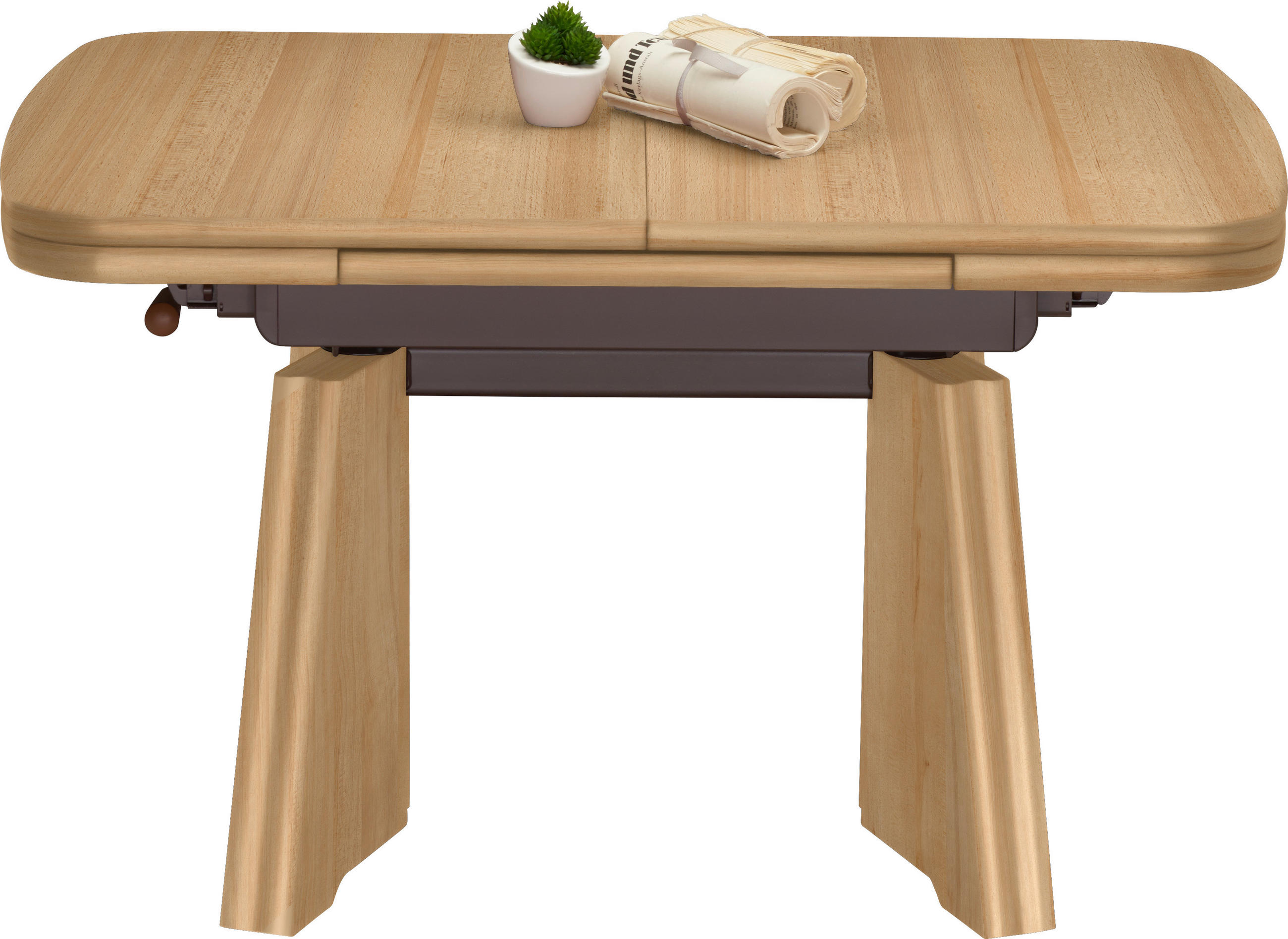 COUCHTISCH in Metall, Holzwerkstoff 90-131/65/56-75 cm  - Buchefarben, Konventionell, Holzwerkstoff/Metall (90-131/65/56-75cm) - Venda