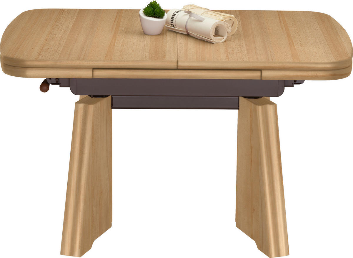COUCHTISCH in Metall, Holzwerkstoff 90-131/65/56-75 cm  - Buchefarben, Konventionell, Holzwerkstoff/Metall (90-131/65/56-75cm) - Venda
