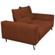 BIGSOFA  in Cord Kupferfarben  - Schwarz/Kupferfarben, KONVENTIONELL, Textil/Metall (246/100/116cm) - Carryhome