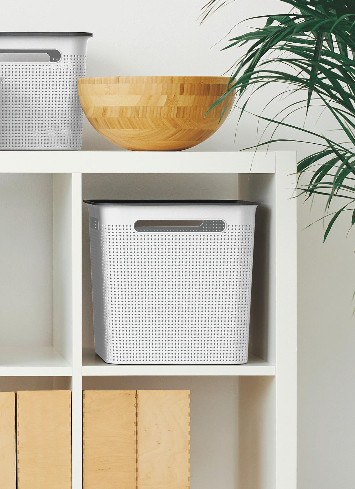 BOX 29,1/29,1/28,1 cm  - Weiss, Basics, Kunststoff (29,1/29,1/28,1cm) - Rotho