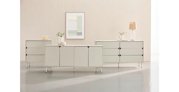 SIDEBOARD  160/75/40 cm  - Seidengrau, Design, Holzwerkstoff/Metall (160/75/40cm) - Xora
