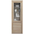 VITRINE Alteiche  66,4/203,6/37,7 cm  - Alteiche/Grau, KONVENTIONELL, Glas/Holz (66,4/203,6/37,7cm) - Voleo