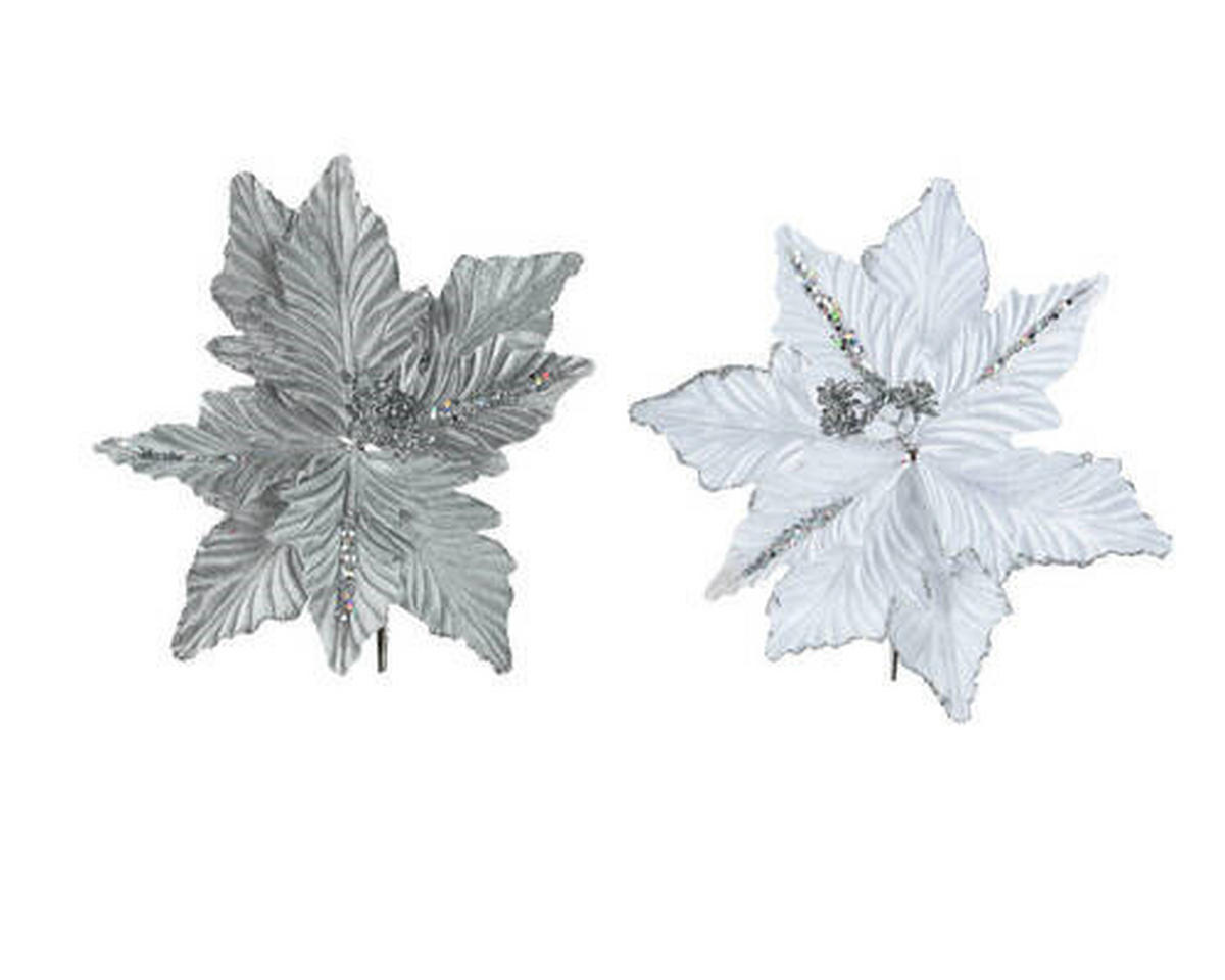 CHRISTBAUMANHÄNGER  - Weiss/Silberfarben, Basics, Kunststoff (23,00/7,00/2,00cm)