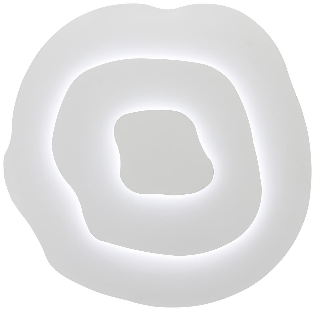 DECKENLEUCHTE  60/5,5 cm    - Weiß, Design, Kunststoff/Metall (60/5,5cm) - Collet's Monde