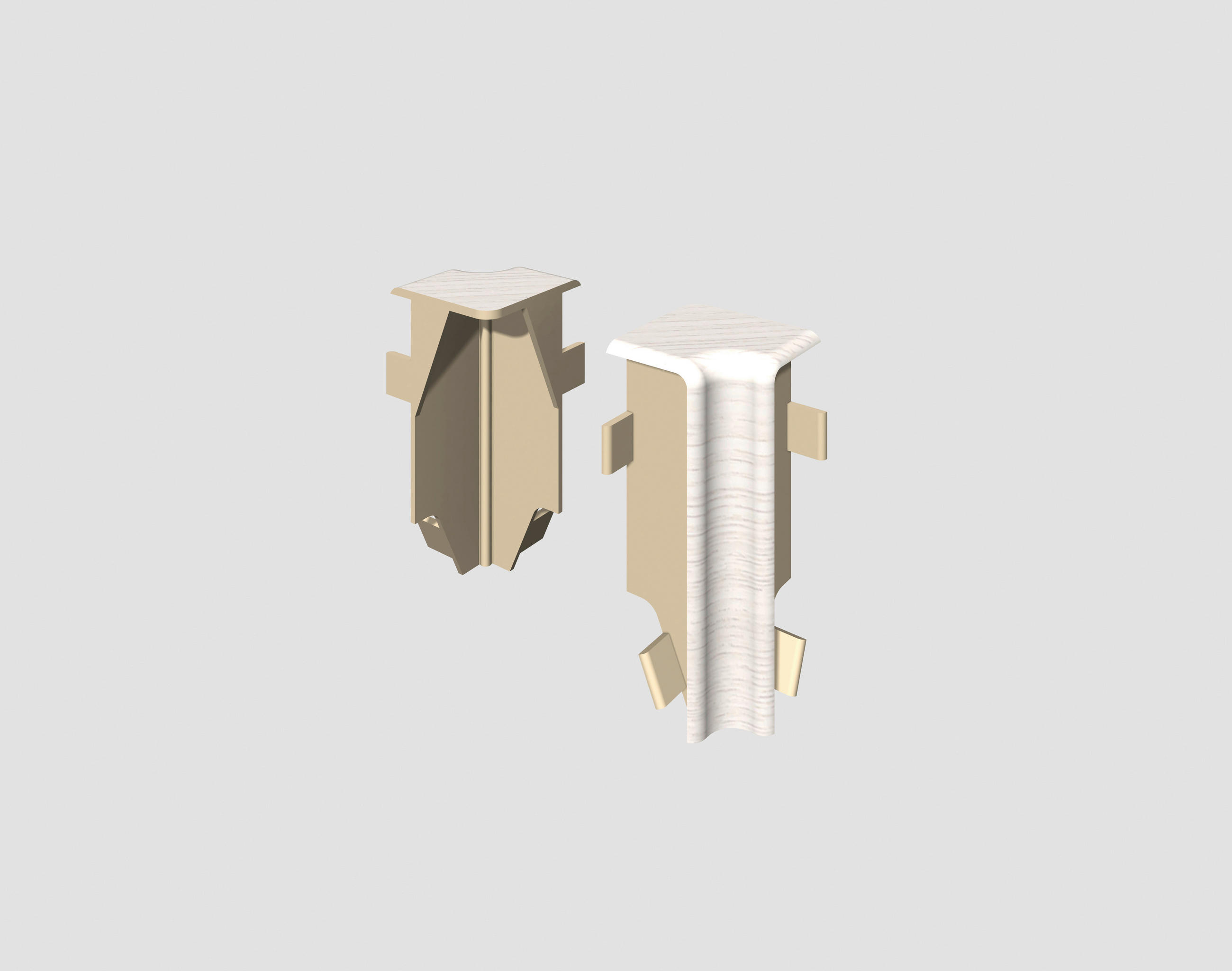 Egger Holzwerkstoffe Innenecke Weiß, Eiche 0.7x5.9x1.6 cm