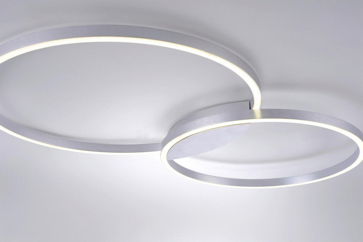 LED-DECKENLEUCHTE  Smart 96,4/60 cm   - Alufarben, Design, Metall (96,4/60cm) - Paul Neuhaus