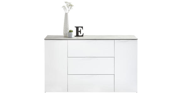 SIDEBOARD Galaverna in 159,6/93,50/45 cm - Weiß Hochglanz/Weiß, Design, Holzwerkstoff/Metall (159,6/93,50/45cm) - Carryhome