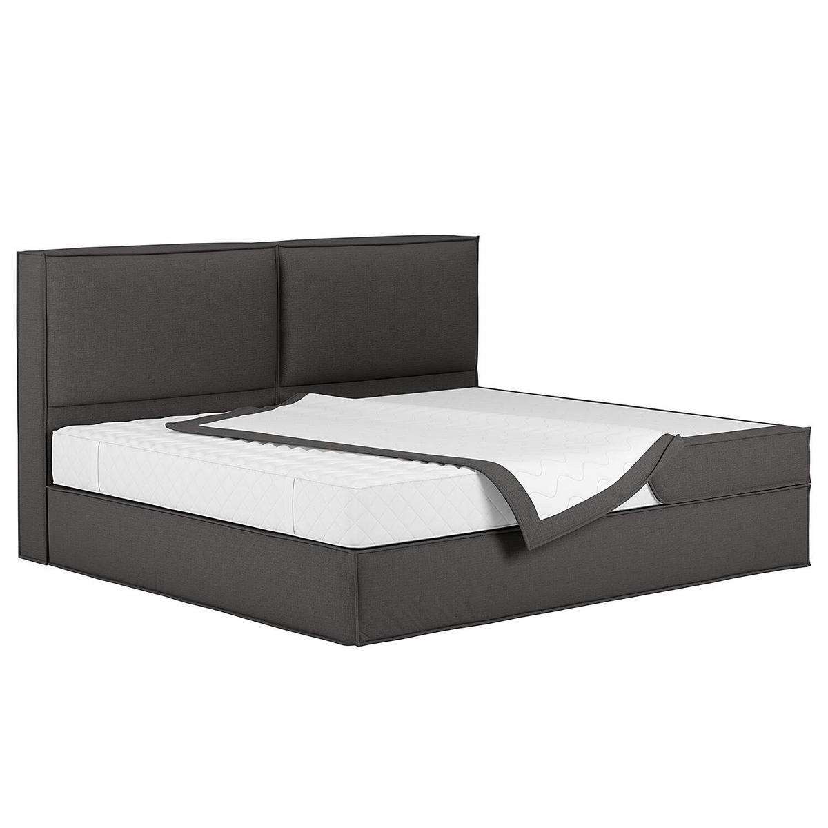 BOXSPRINGBETT 240/220 cm  in Anthrazit  - Anthrazit, Design, Textil (240/220cm) - home24