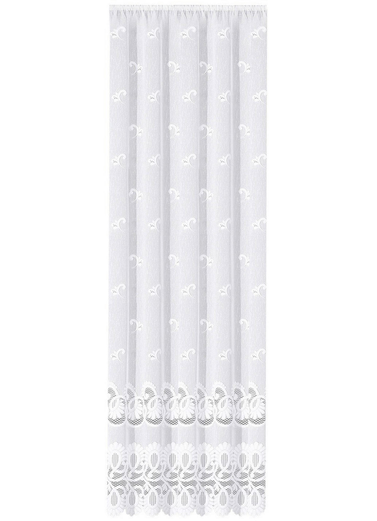 KUSOVÁ ZÁCLONA, 450/175 cm - bílá, Konvenční, textil (450/175cm)