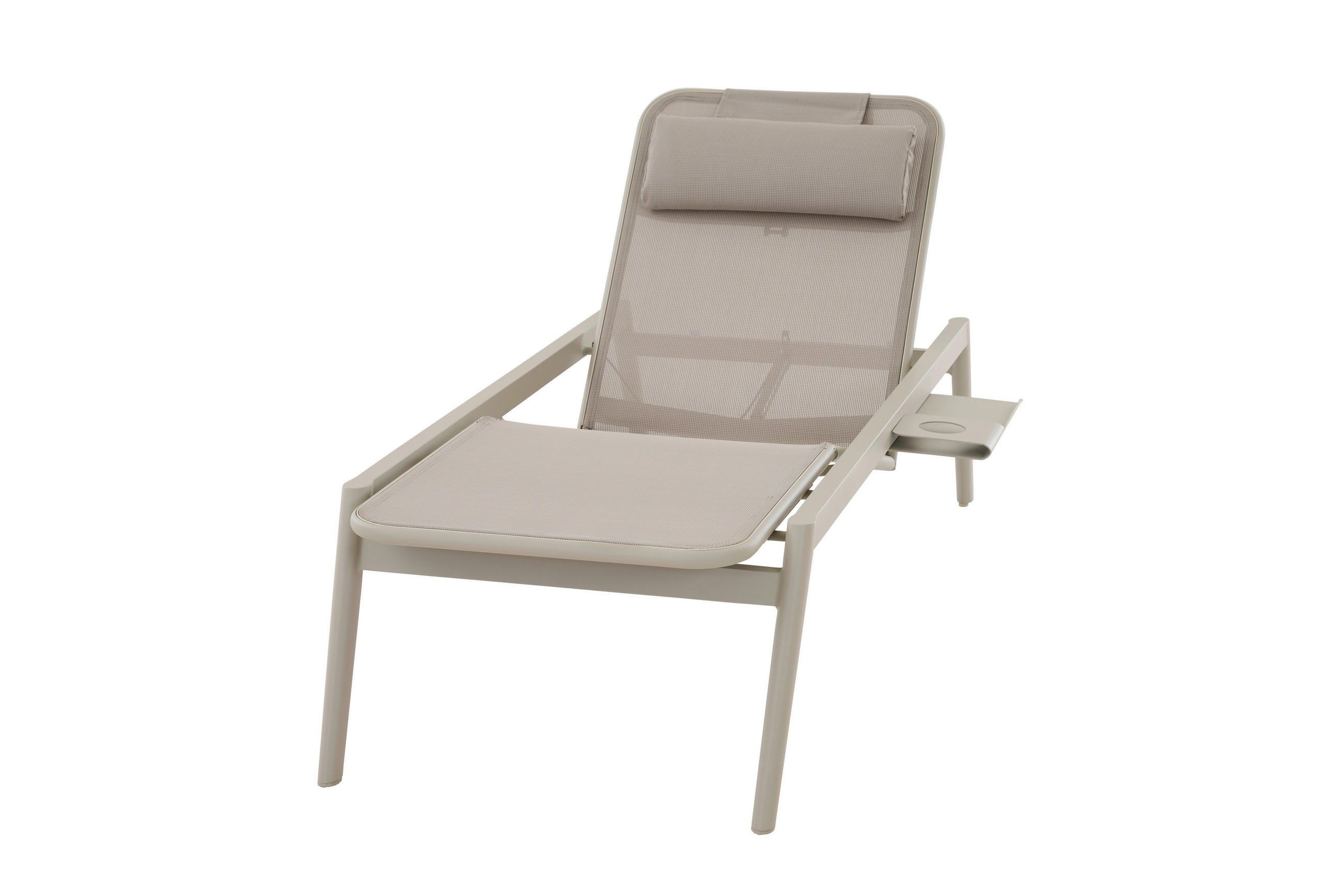 GARTENLIEGE 198/42-118/72 cm  - Greige, Basics, Textil/Metall (198/42-118/72cm) - Siena Garden