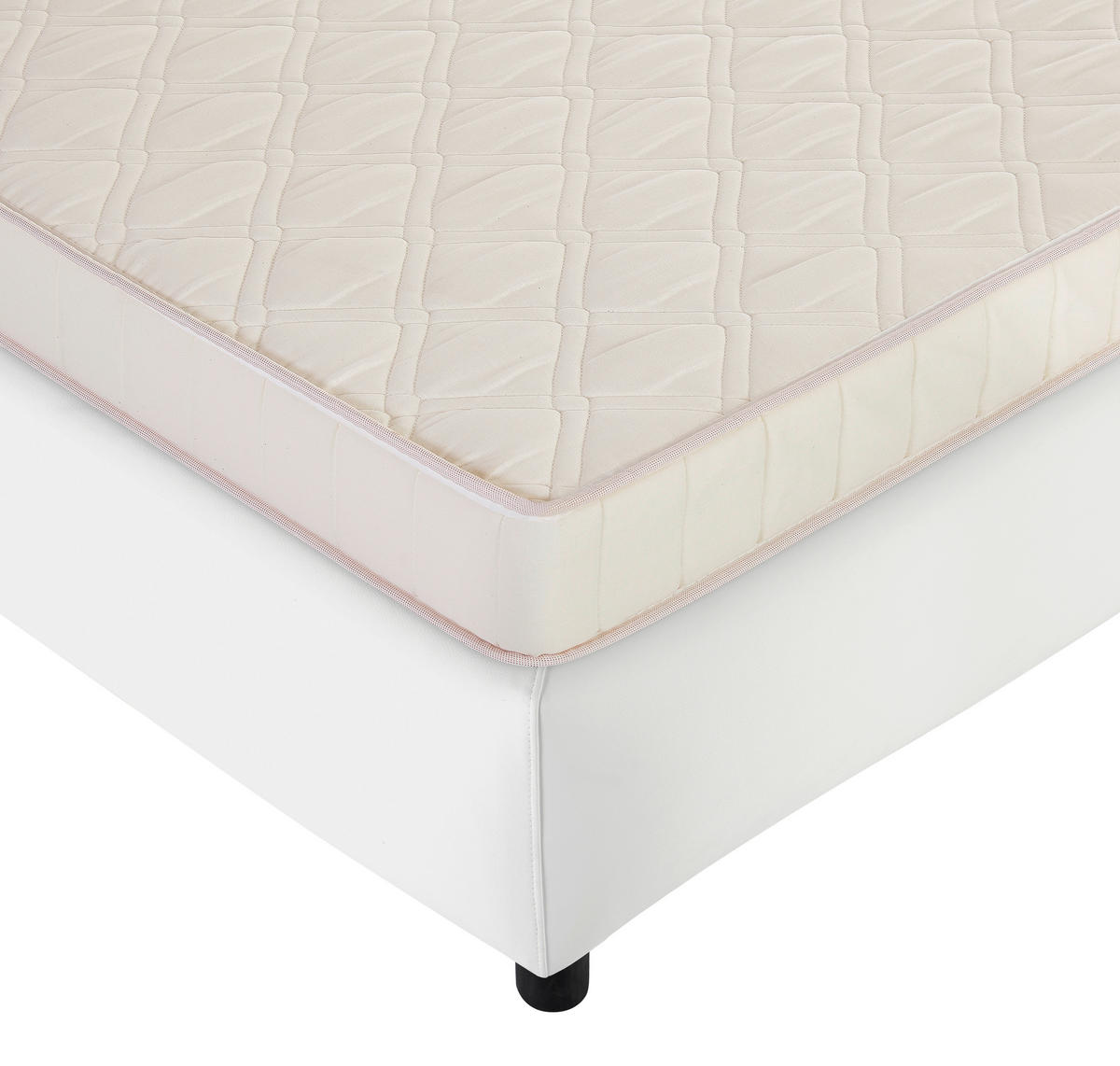 KALTSCHAUMMATRATZE 90/200 cm, Höhe ca.: 13 cm, H2 + H3 = mittel + fest,  - Weiß, Basics, Textil (90/200cm) - P & B