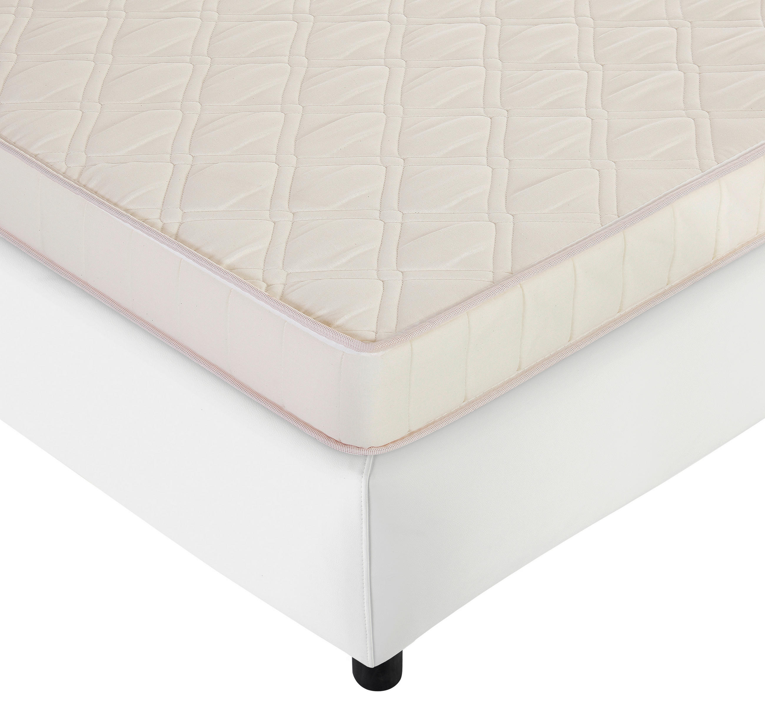 Thumbnail - P & B Kaltschaummatratze, Weiß, Textil, H2 + H3, Füllung: Vlies, rechteckig, 100x200 cm, Ober- und Unterseite versteppt,...