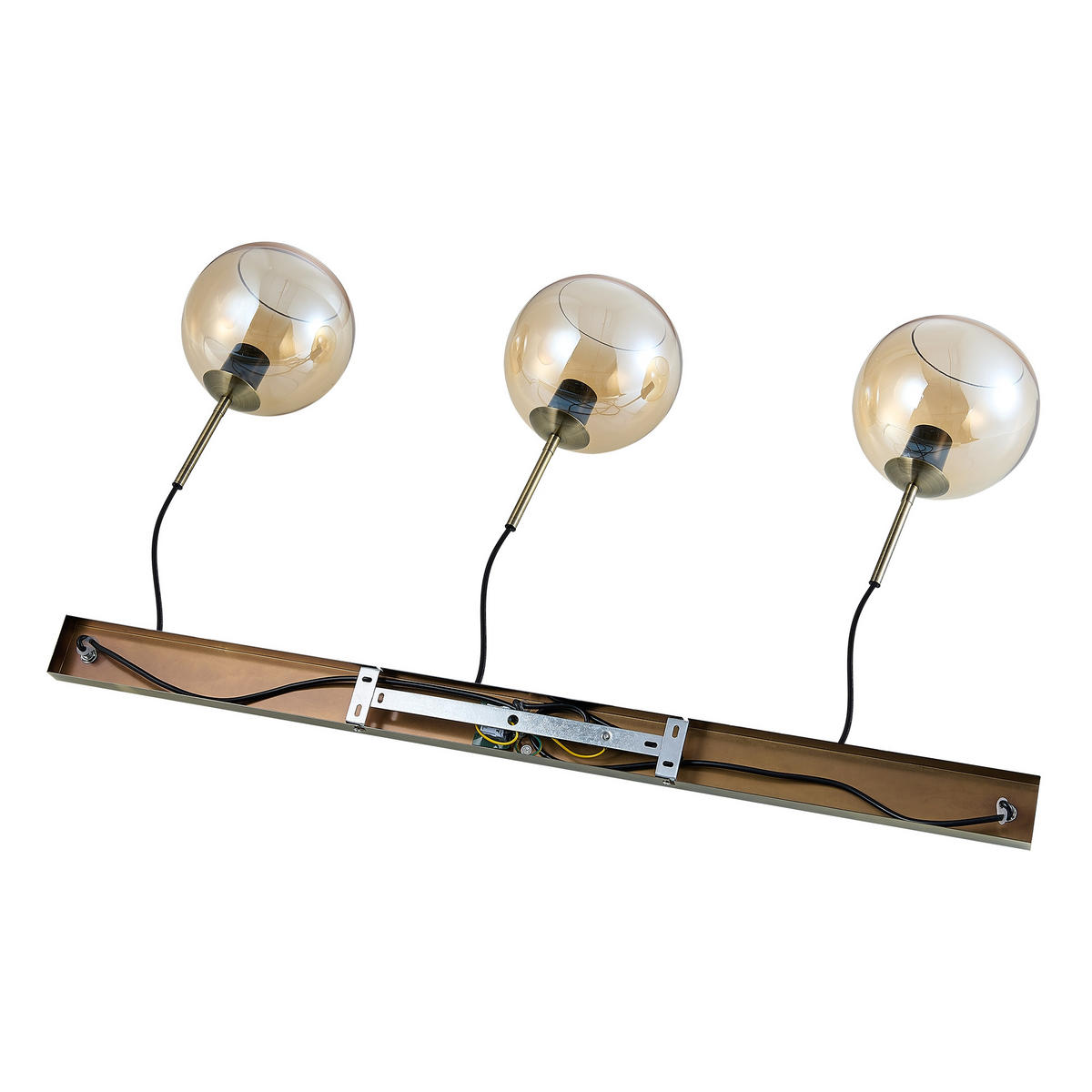 HÄNGELEUCHTE Leonie 110/20/150 cm   - Bernsteinfarben, Basics, Glas/Metall (110/20/150cm) - Novel