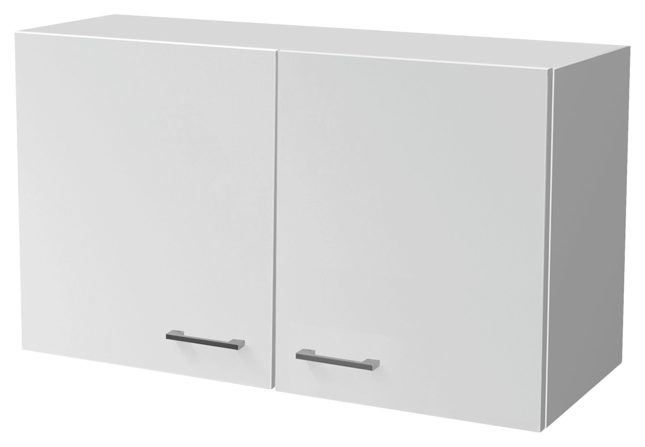 KÜCHENOBERSCHRANK 100/54,8/32 cm  in Weiß  - Alufarben/Weiß, KONVENTIONELL, Holzwerkstoff/Kunststoff (100/54,8/32cm) - FlexWell