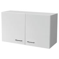KÜCHENOBERSCHRANK 100/54,8/32 cm  in Weiß  - Alufarben/Weiß, KONVENTIONELL, Holzwerkstoff/Kunststoff (100/54,8/32cm) - FlexWell