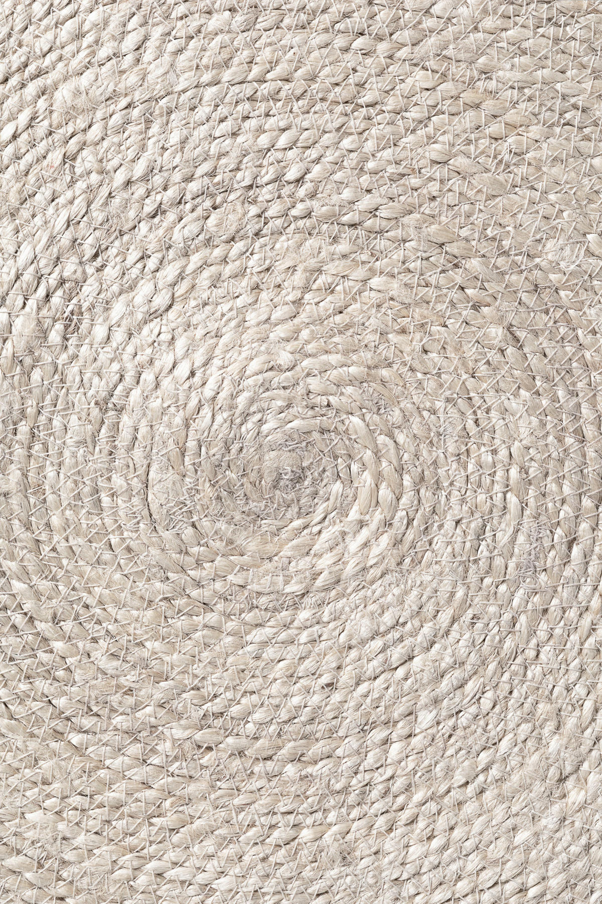 JUTETEPPICH 150 cm Jute Braided Creme, Schwarz rund  - Creme/Schwarz, Basics, Textil (150cm) - Hanse Home