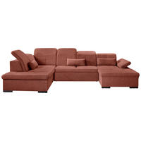 WOHNLANDSCHAFT Rostfarben Chenille  - Rostfarben/Grau, KONVENTIONELL, Kunststoff/Textil (188/340/240cm) - Carryhome