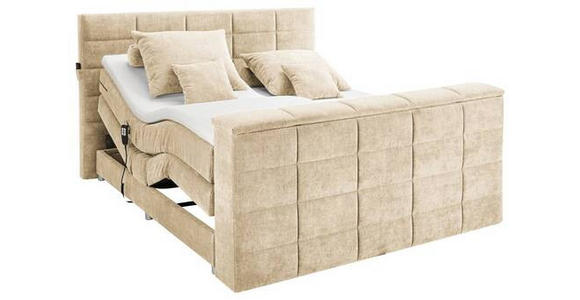 BOXSPRINGBETT 180/200 cm  in Sandfarben  - Sandfarben, KONVENTIONELL, Textil (180/200cm) - Carryhome