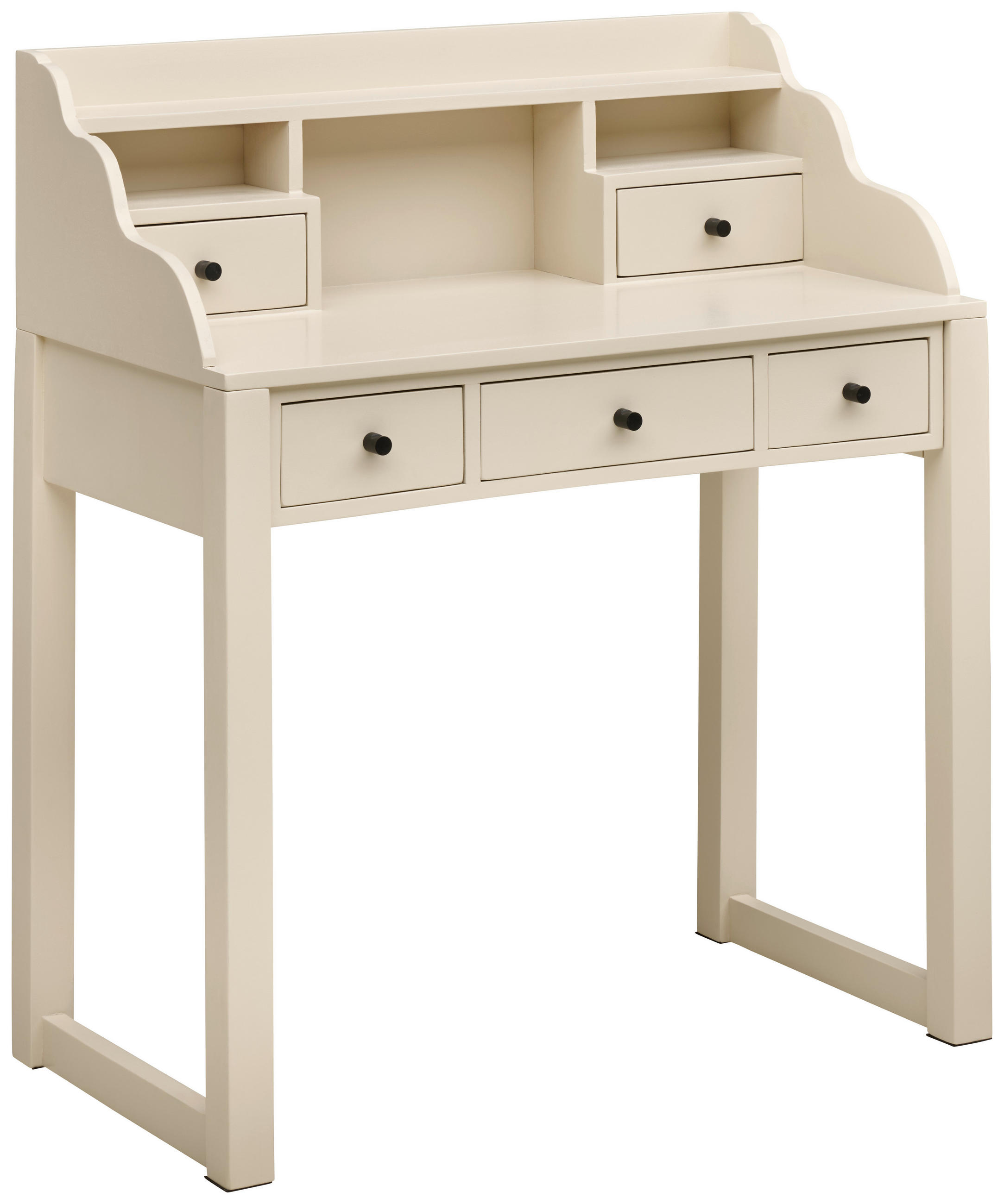 ÍRÓSZEKRÉNY 90/105/50 cm  - fekete/fehér, Modern, fém/fa (90/105/50cm) - Livetastic