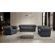 CHESTERFIELD-SESSEL - Wengefarben/Grau, LIFESTYLE, Holz/Textil (115/76,5/96cm) - Landscape