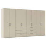 DREHTÜRENSCHRANK 400/235/61 cm,  in Champagner, 8-türig  - Edelstahlfarben/Champagner, Basics, Holzwerkstoff/Metall (400/235/61cm) - Novel