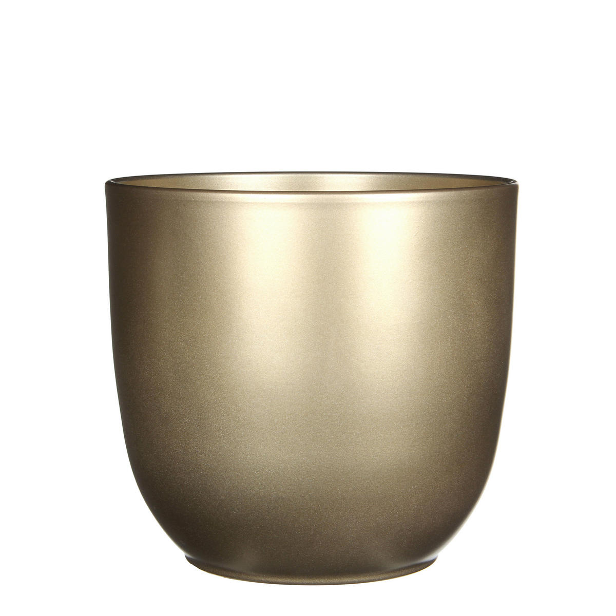 CVETLIČNI LONEC - zlate barve, Basics, keramika (22,5/20cm)