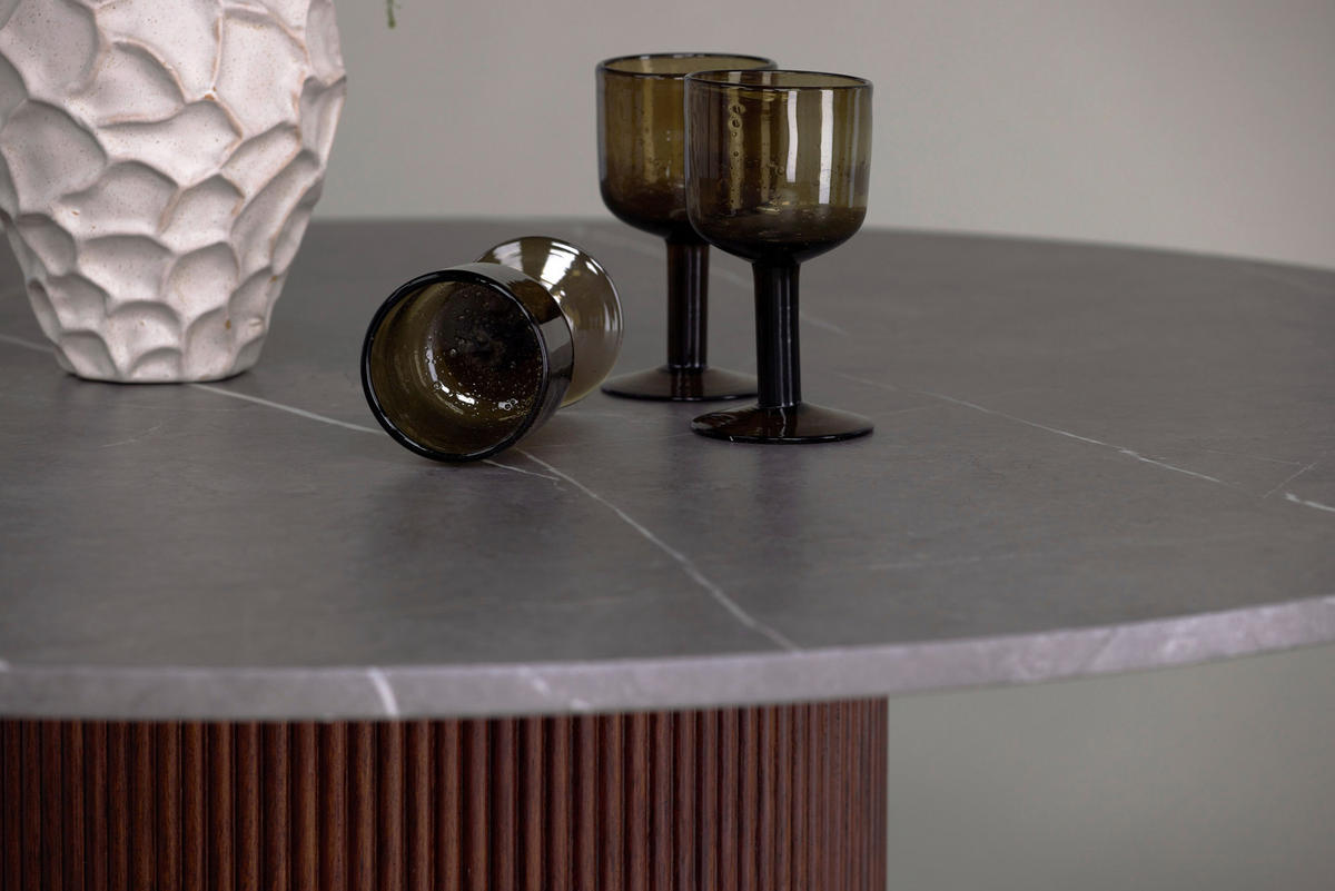 MATBORD i trämaterial, trä, glas  120/74 cm  - grå/mörkbrun, Design, trämaterial/trä (120/74cm) - Niels Andersson