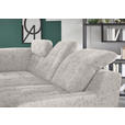 ECKSOFA in Chenille Greige  - Greige/Schwarz, KONVENTIONELL, Textil/Metall (200/281cm) - Carryhome