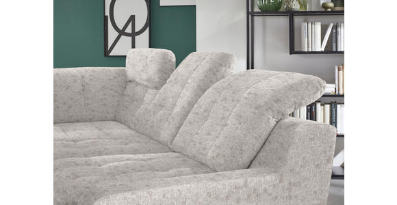 ECKSOFA in Chenille Greige  - Greige/Schwarz, KONVENTIONELL, Textil/Metall (200/281cm) - Carryhome