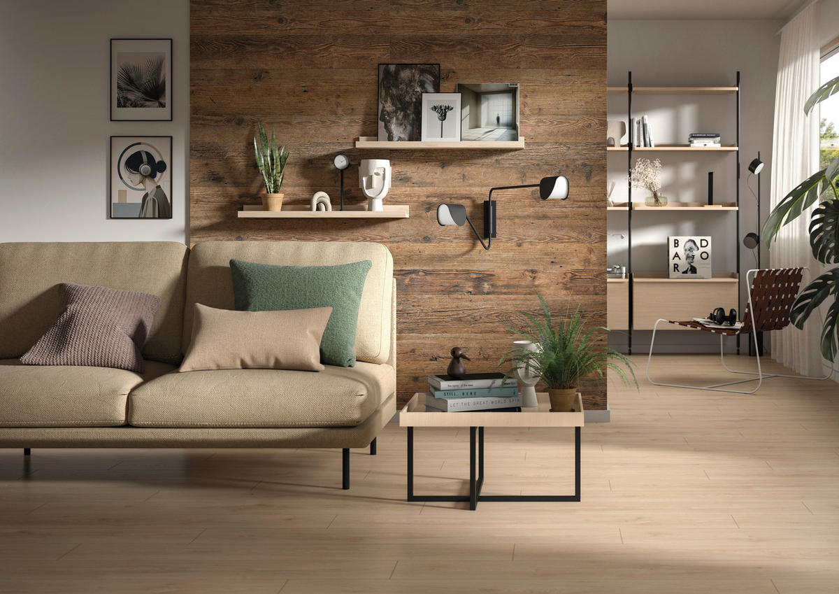 DECOWALL NAMUR FICHTE NATUR  3 Stück  - Eichefarben/Braun, KONVENTIONELL, Holzwerkstoff (125/66/1.2cm) - Egger Holzwerkstoffe