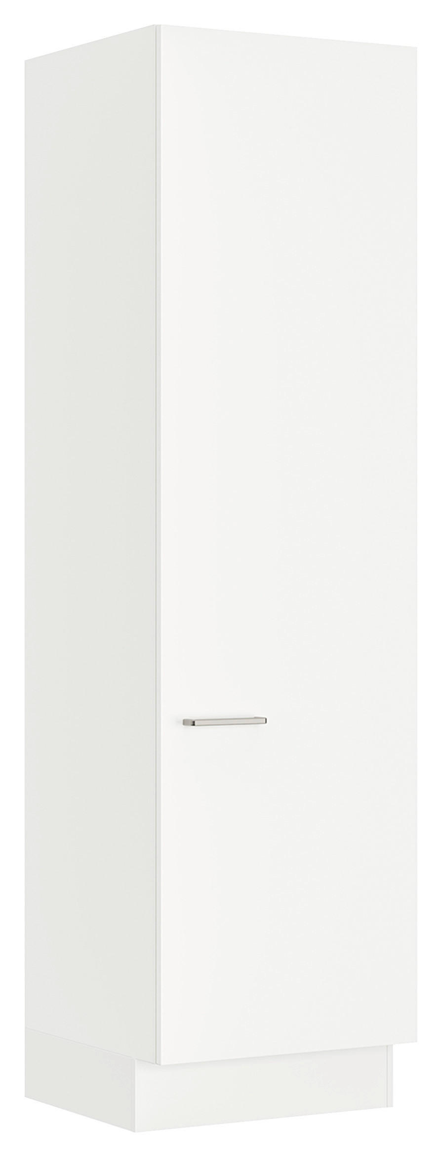 WÄSCHESCHRANK 60/216,6/58,2 cm  in Weiß  - Edelstahlfarben/Weiß, MODERN, Holzwerkstoff/Metall (60/216,6/58,2cm) - Nobilia