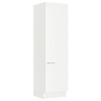 WÄSCHESCHRANK 60/216,6/58,2 cm  in Weiß  - Edelstahlfarben/Weiß, MODERN, Holzwerkstoff/Metall (60/216,6/58,2cm) - Nobilia