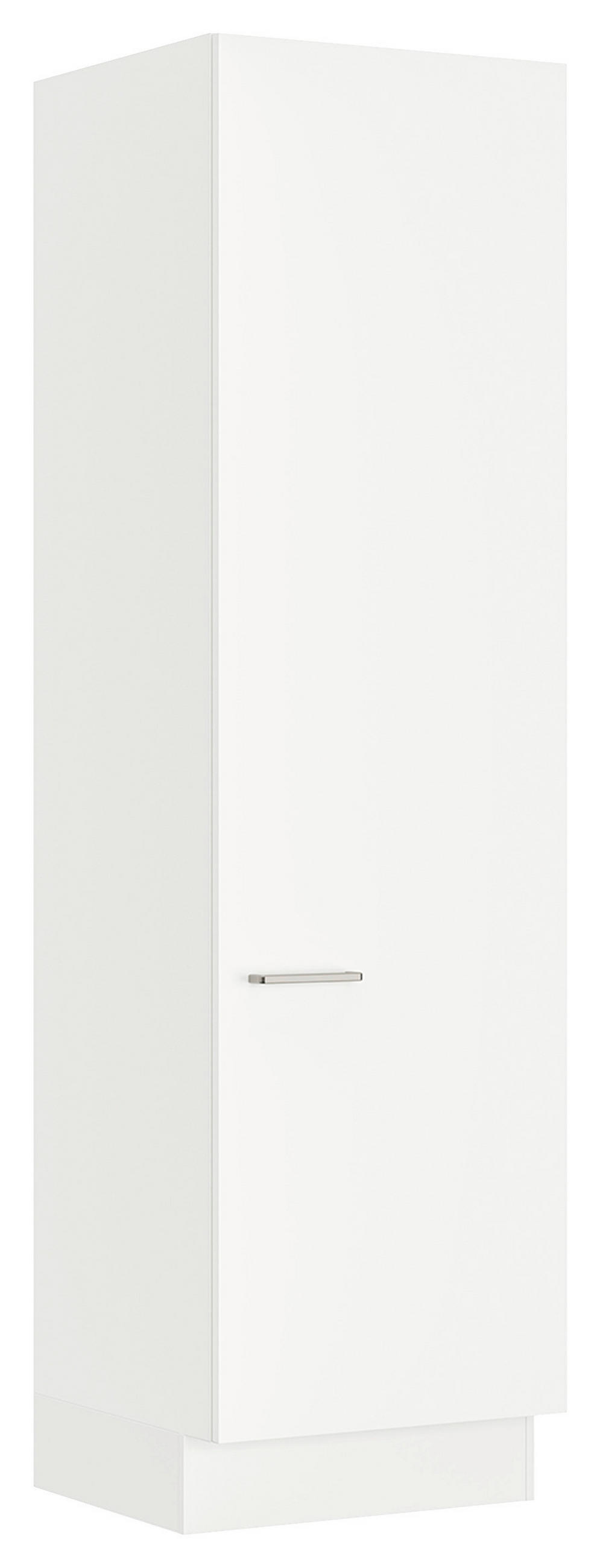 WÄSCHESCHRANK 60/216,6/58,2 cm  in Weiß  - Edelstahlfarben/Weiß, MODERN, Holzwerkstoff/Metall (60/216,6/58,2cm) - Nobilia