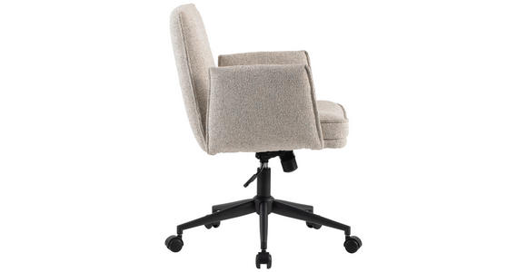 DREHSTUHL Webstoff Creme, Schwarz - Creme/Schwarz, Design, Kunststoff/Textil (63/88/95,5/65,5cm) - Venda