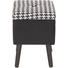 HOCKER Schwarz, Weiß - Schwarz/Weiß, MODERN, Holzwerkstoff/Textil (40/45/40cm) - CARRYHOME
