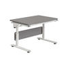 IFJÚSÁGI ÍRÓASZTAL  - palaszürke/fehér, Basics, faalapú anyag/fém (105/70/53-79cm) - Paidi