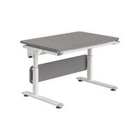 IFJÚSÁGI ÍRÓASZTAL  - palaszürke/fehér, Basics, faalapú anyag/fém (105/70/53-79cm) - Paidi