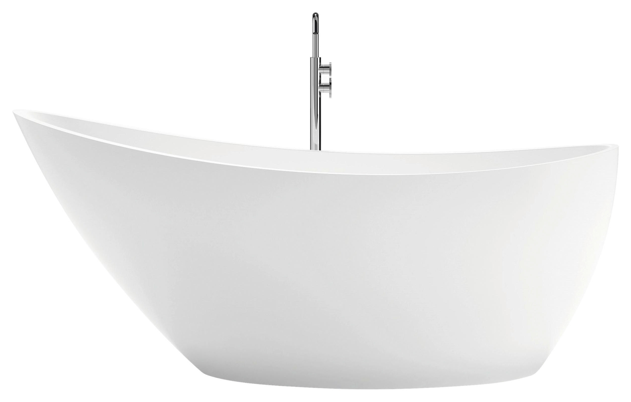BADEWANNE freistehend   - Weiß, Basics, Stein (165/70,5/70cm) - Novel
